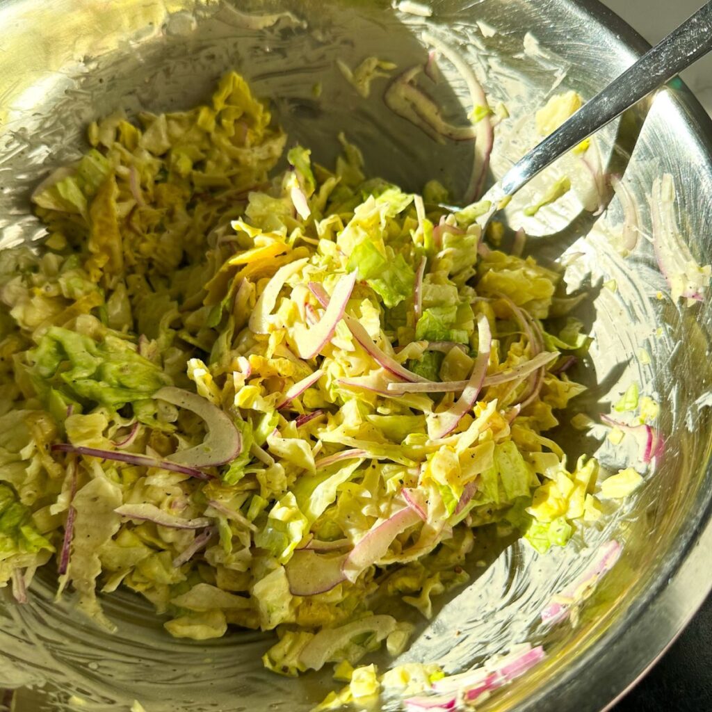 Crunchy grinder salad.
