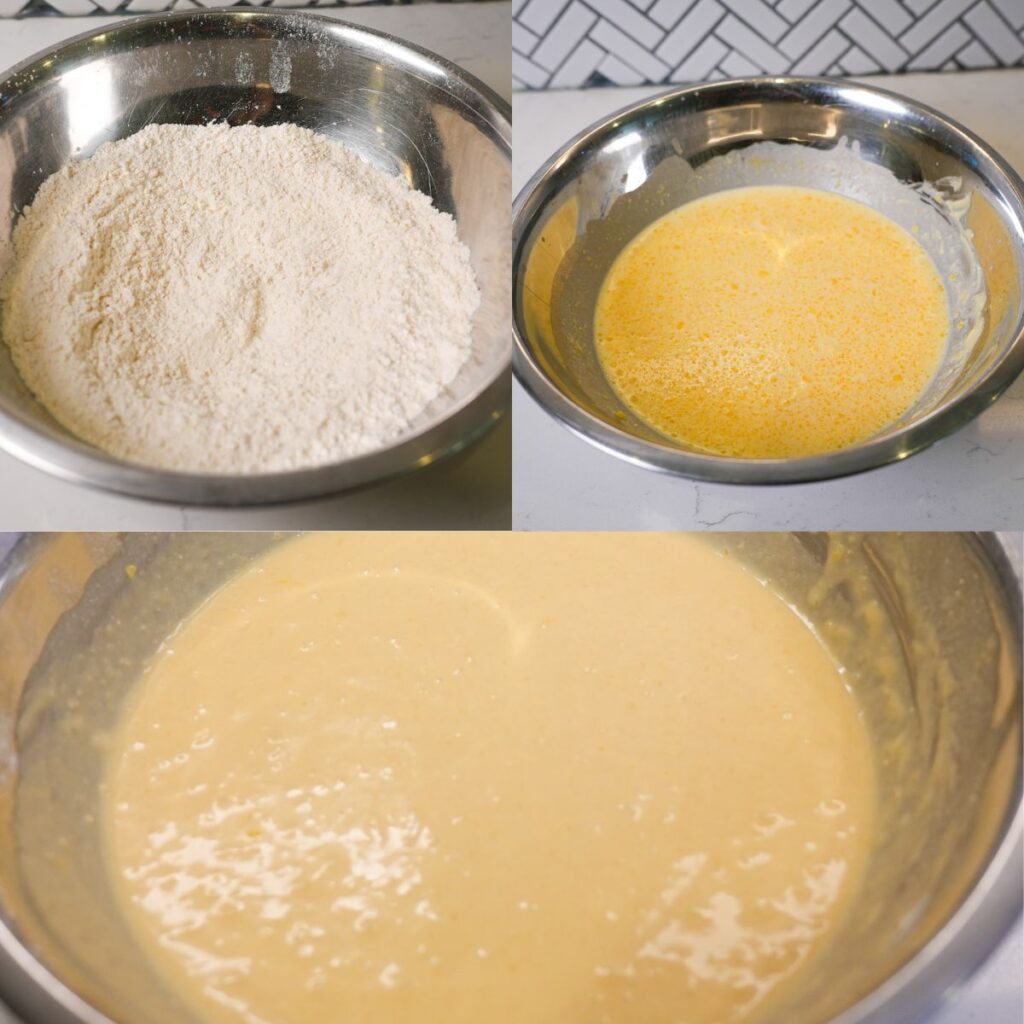 Lemon ricotta pancake batter.