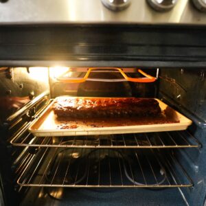 Ribs in the broiler.