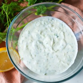 Authentic greek tzatziki sauce.
