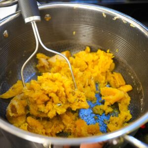 Mashed plantain for mangu.