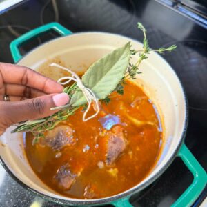 Herbs tied with twine.
