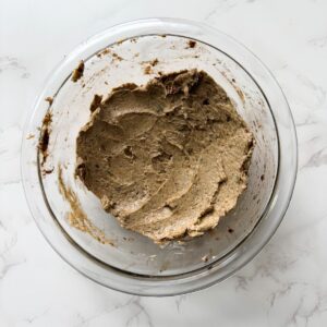 Jerk compound butter in a bowl.