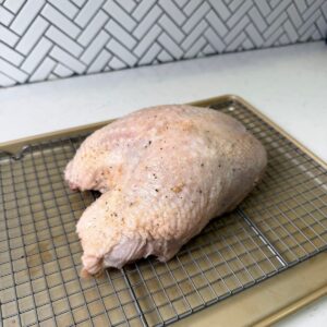 Turkey breast with dry brine.