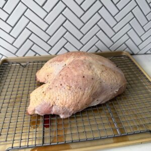 Turkey breast with dry brine.