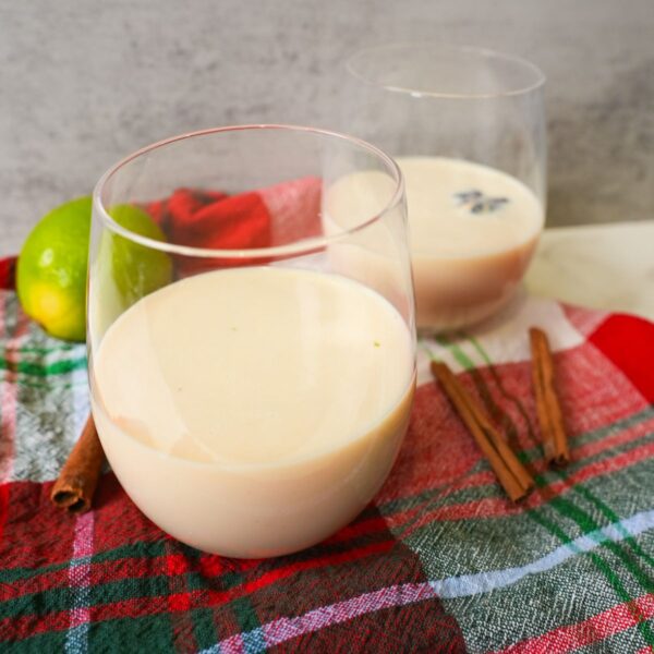 Two chilled glasses of Haitian cremas.