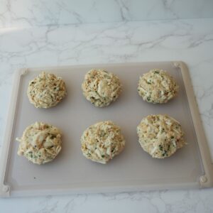 Crab cake patties.
