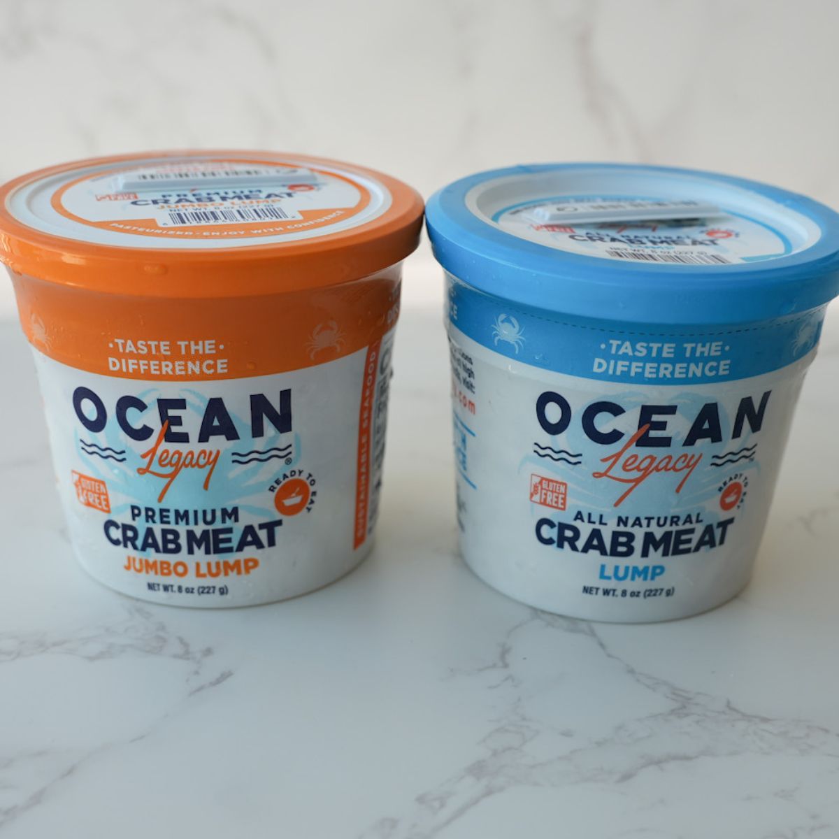 Lump crab meat cans.