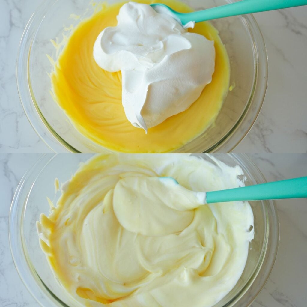 Pudding mixed with cool whip.
