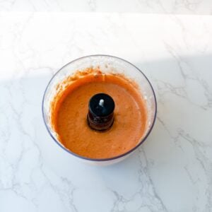 Chipotle mayo in a food processor.