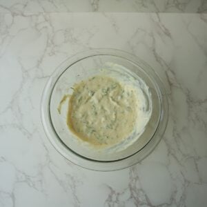 Tartar sauce in a bowl.