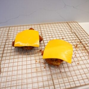 Fried fish with American cheese on top.
