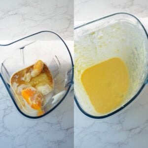 Orange blended with heavy cream, condensed milk and vanilla.
