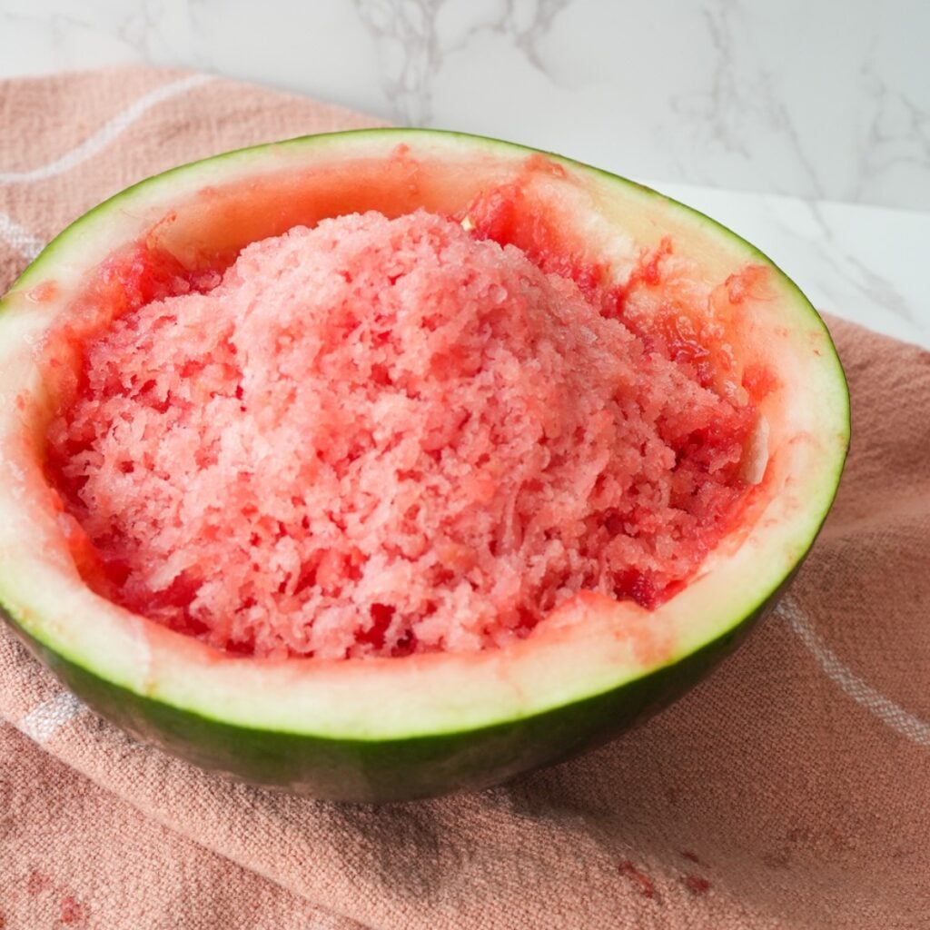 Shaved watermelon ice.